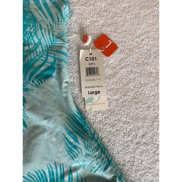 Swim Systems Women's Scandal Deep Plunge One Piece Swimsuit, Size L NWT - Picture 3 of 5